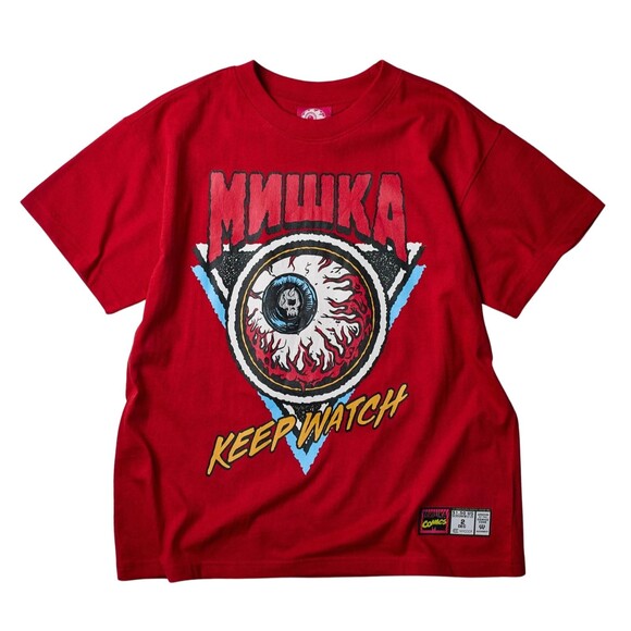 Mishka Keep Watch Graphic T-Shirt Men’s Large Red Tee - Picture 1 of 4